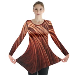 Abstract Fractal Digital Art Long Sleeve Tunic  by Nexatart