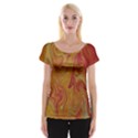 Texture Pattern Abstract Art Cap Sleeve Tops View1