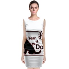 Year Of The Dog - Chinese New Year Classic Sleeveless Midi Dress by Valentinaart