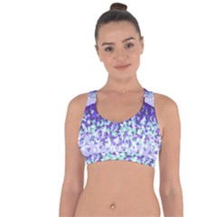 Purple Disintegrate Cross String Back Sports Bra by jumpercat