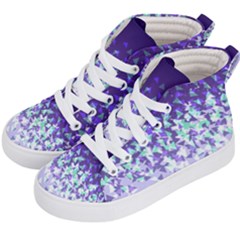 Purple Disintegrate Kid s Hi-top Skate Sneakers by jumpercat