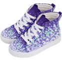 Purple Disintegrate Kid s Hi-Top Skate Sneakers View2