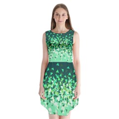 Green Disintegrate Sleeveless Chiffon Dress   by jumpercat