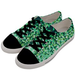 Green Disintegrate Men s Low Top Canvas Sneakers by jumpercat