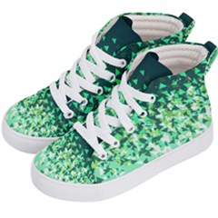 Green Disintegrate Kid s Hi-top Skate Sneakers by jumpercat