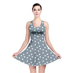 Floral Dots Blue Reversible Skater Dress by snowwhitegirl