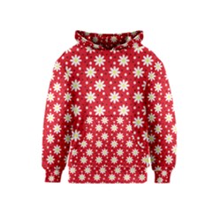 Daisy Dots Red Kids  Pullover Hoodie by snowwhitegirl