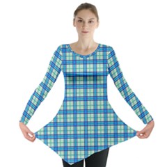 Sea Tartan Long Sleeve Tunic  by jumpercat