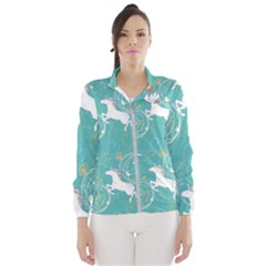 Magical Flying Unicorn Pattern Wind Breaker (women) by Bigfootshirtshop