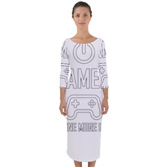 Gamer Quarter Sleeve Midi Bodycon Dress by Valentinaart