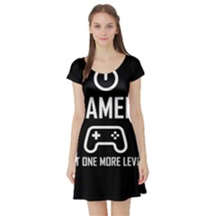 Gamer Short Sleeve Skater Dress by Valentinaart