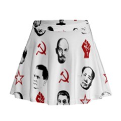 Communist Leaders Mini Flare Skirt by Valentinaart