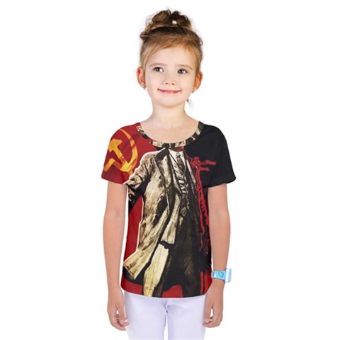 Lenin  Kids  One Piece Tee by Valentinaart