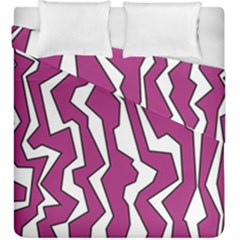 Electric Pink Polynoise Duvet Cover Double Side (king Size) by jumpercat