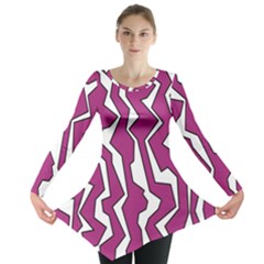 Electric Pink Polynoise Long Sleeve Tunic  by jumpercat