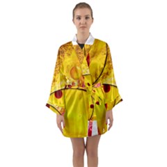 Abstract Water Oil Macro Long Sleeve Kimono Robe by Nexatart