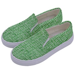 Knittedwoolcolour2 Kids  Canvas Slip Ons by snowwhitegirl