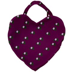 Pink Flowers Magenta Big Giant Heart Shaped Tote by snowwhitegirl