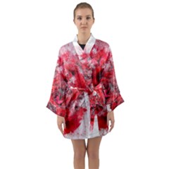 Flower Roses Heart Art Abstract Long Sleeve Kimono Robe by Nexatart