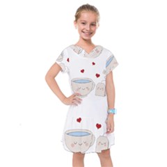 Cute Tea Kids  Drop Waist Dress by Valentinaart