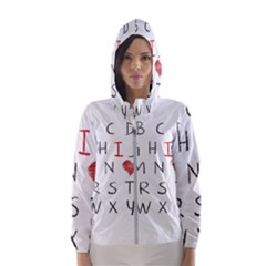 Love Alphabet Hooded Wind Breaker (women) by Valentinaart