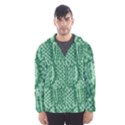 Knitted Wool Square Green Hooded Wind Breaker (Men) View1