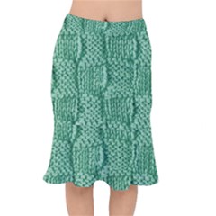 Knitted Wool Square Green Mermaid Skirt by snowwhitegirl