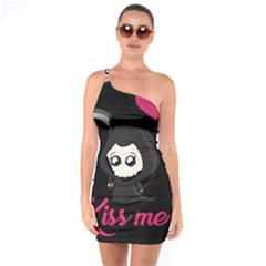 Cute Grim Reaper One Soulder Bodycon Dress by Valentinaart