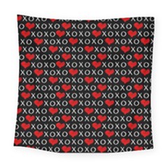 Xoxo Valentines Day Pattern Square Tapestry (large) by Valentinaart