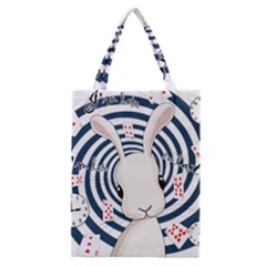 White Rabbit In Wonderland Classic Tote Bag by Valentinaart