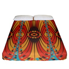 Geometric Extravaganza Pattern Fitted Sheet (king Size) by linceazul