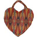 Geometric Extravaganza Pattern Giant Heart Shaped Tote View1