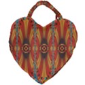 Geometric Extravaganza Pattern Giant Heart Shaped Tote View2