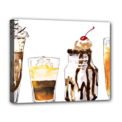 Coffee And Milkshakes Deluxe Canvas 20  X 16   by KuriSweets