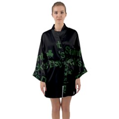  St  Patricks Day  Long Sleeve Kimono Robe by Valentinaart