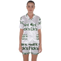  St  Patricks Day  Satin Short Sleeve Pyjamas Set by Valentinaart