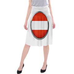 Austria Country Nation Flag Midi Beach Skirt by Nexatart