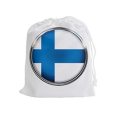 Finland Country Flag Countries Drawstring Pouches (extra Large) by Nexatart