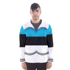 Estonia Country Flag Countries Hooded Wind Breaker (men) by Nexatart