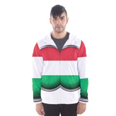 Hungary Flag Country Countries Hooded Wind Breaker (men) by Nexatart