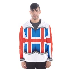 Iceland Flag Europe National Hooded Wind Breaker (men) by Nexatart