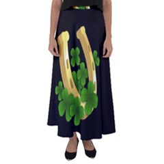  St  Patricks Day  Flared Maxi Skirt by Valentinaart