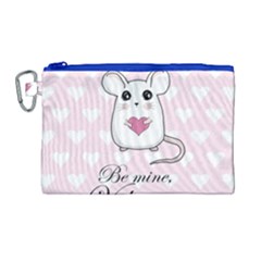 Cute Mouse - Valentines Day Canvas Cosmetic Bag (large) by Valentinaart