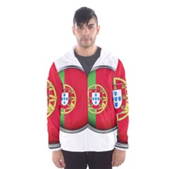 Portugal Flag Country Nation Hooded Wind Breaker (men) by Nexatart