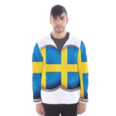 Sweden Flag Country Countries Hooded Wind Breaker (men) by Nexatart