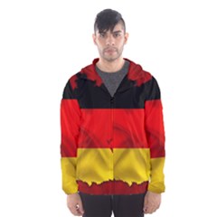 Germany Map Flag Country Red Flag Hooded Wind Breaker (men) by Nexatart