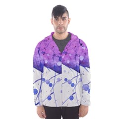 Art Painting Abstract Spots Hooded Wind Breaker (men) by Nexatart