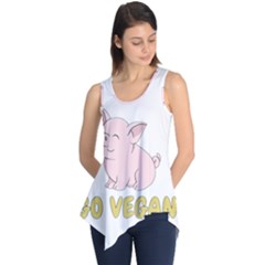 Go Vegan - Cute Pig Sleeveless Tunic by Valentinaart