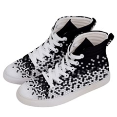 Flat Tech Camouflage Black And White Men s Hi-top Skate Sneakers by jumpercat