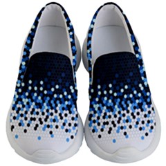 Flat Tech Camouflage Reverse Blue Kid s Lightweight Slip Ons by jumpercat